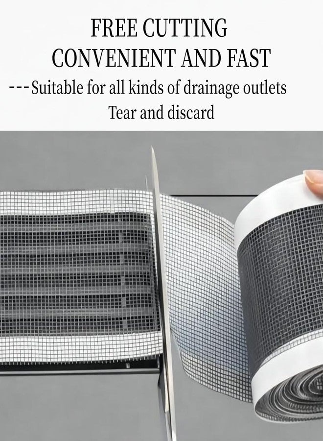 Dec Kitchenpro Disposable Shower Drain Sticker - Self-Adhesive Hair Catcher Mesh with Cleaning Shovel - Waterproof Sink Strainer for Bathroom and Kitchen - Clog Prevention Filters (Long) - Image 4